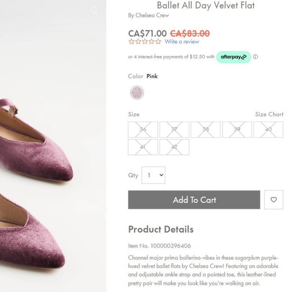 Modcloth Velvet Ballet Flats - Picture 5 of 7